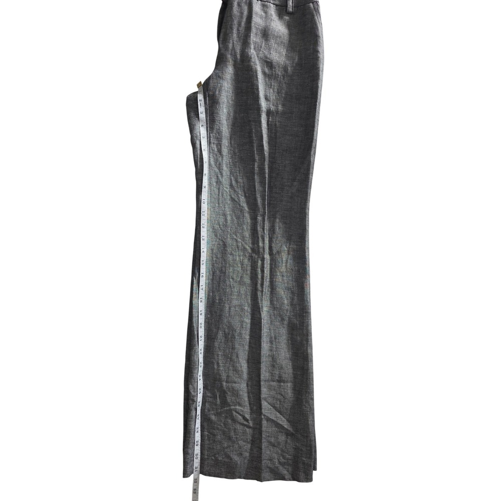 Alfani Womens Grey Linen Blend Wide Leg Dress Pants Size 2 Career Trousers - Picture 4 of 6
